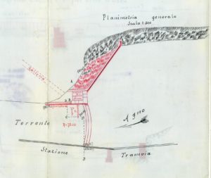 2. Particolare del progetto dell’ing. A. Marzotto (1913) – Briglia di presa