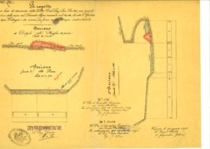 2. Particolare del progetto dell’ing. F. Gorgosalice (1893) – focus opere di presa