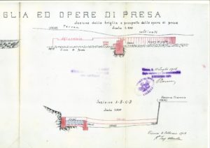 3. Particolare del progetto dell’ing. A. Marzotto (1913) - Opere di presa