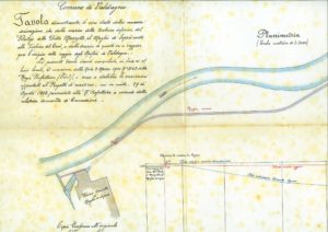 5. Particolare della planimetria dell’appendice al progetto dell’ing. A. Marzotto (1901) - focus opere di presa e prima parte canale derivatore