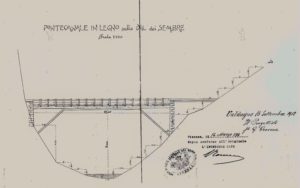 6. Particolare del progetto dell’ing. G. Crosara (1912) – Ponte canale sulla Val Sembre